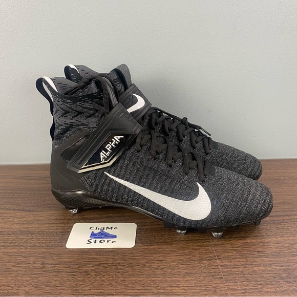 Nike Alpha Menace Elite Detachable CI1530-001 Black Football Cleats Men’s Sz - Picture 1 of 12
